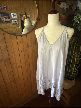 Free People Blue Lace-Trim Dress